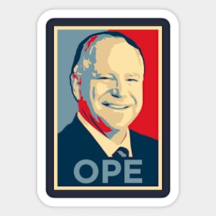 OPE - Tim Walz Minnesota HOPE poster design Sticker